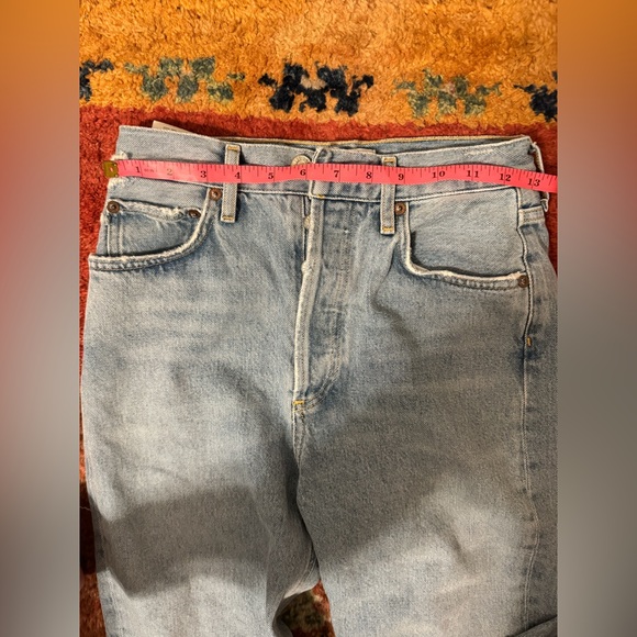 Agolde Fitted 90s Straight Leg Jeans, Organic Cotton, Size 24 - Picture 12 of 13